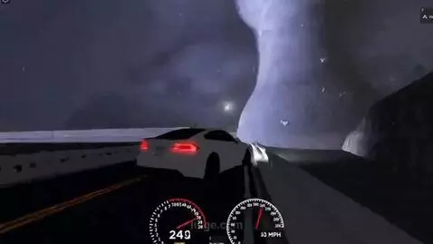 AI Video from prompt: Riding out from Tornado (Roblox) (Part 2)