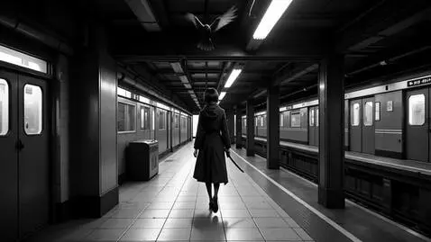 AI Video from prompt: A poetic black and white anime scene, 5 seconds 
