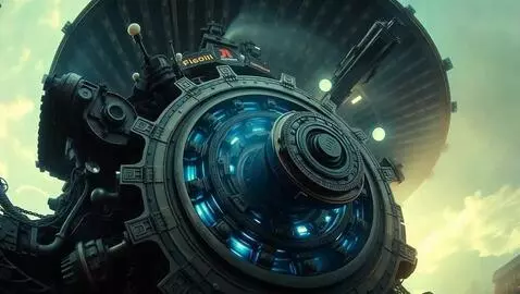 AI Video from prompt: The colossal machine begins to hum, then whir to