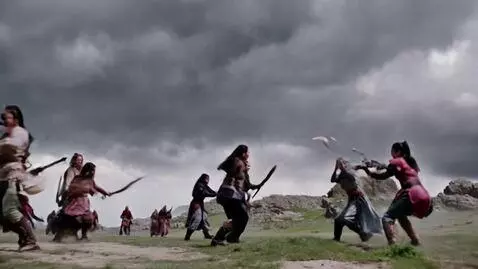 AI Video from prompt: Warrior women in a battle field