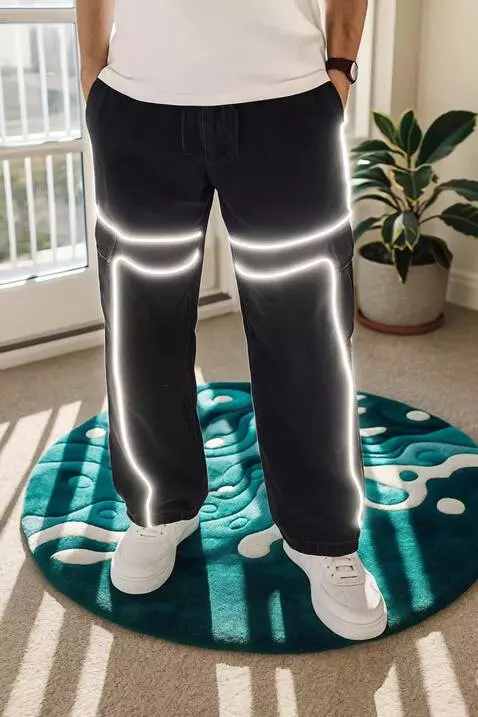 AI Video from prompt: high-quality product video of a black cargo pant