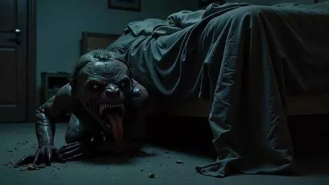 AI Video from prompt: Dark, unsettling digital art in a horror style, 