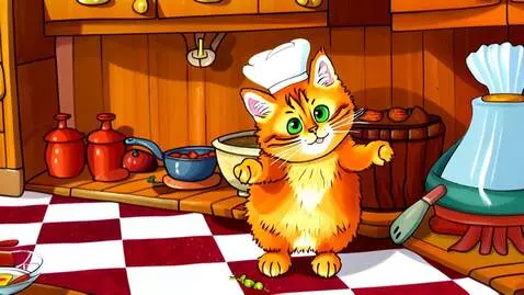 AI Video from prompt: Котик варит суп