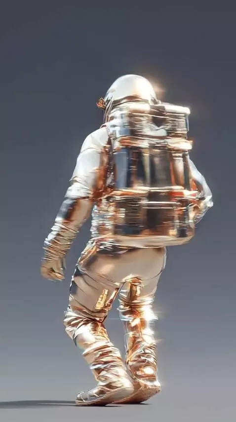 AI Video from prompt: astronaut bouncing around