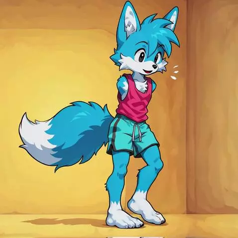 AI Video from prompt: The armless furry fox casually walks forward