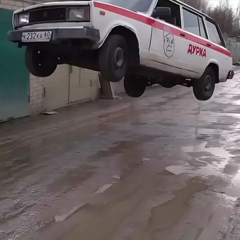 AI Video from prompt: The car starts flying