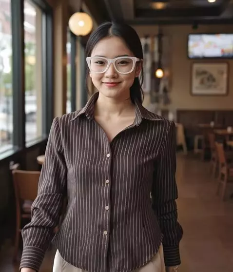 AI Video from prompt: A confident woman wearing her outfit walks confi