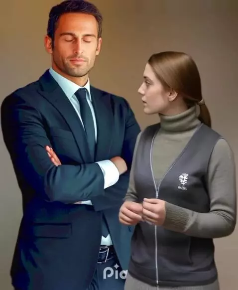 AI Video from prompt: The couple turns and looks at each other. The co