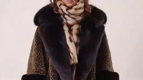 AI Video from prompt: A lady in a luxurious, wide mink coat with thick