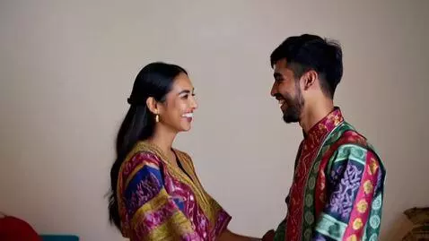 AI Video from prompt: An  African woman having a great time with her A