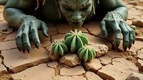 AI Video from prompt: The Gorgon (with snakes instead of hair) plants 