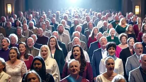 AI Video from prompt: A glorious gathering of saints and angels singin
