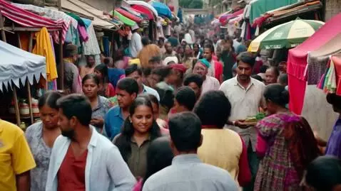 AI Video from prompt: A typical Ghanaian market day with people trying