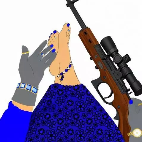 AI Video from prompt: taking off sniper rifle and watching onto feet a