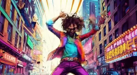 AI Video from prompt: man dancing crazily