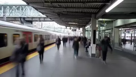 AI Video from prompt: trainstation