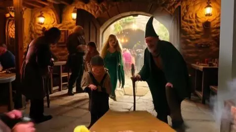 AI Video from prompt: Setting fantasy time. A dwarf, elf, hobbit and w