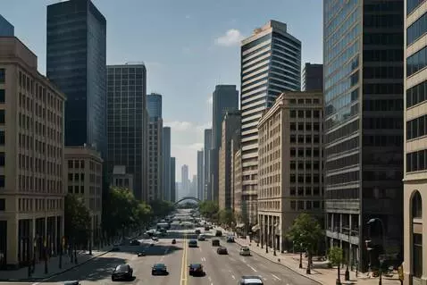 AI Video from prompt: A hyper-realistic modern metropolis deconstructs