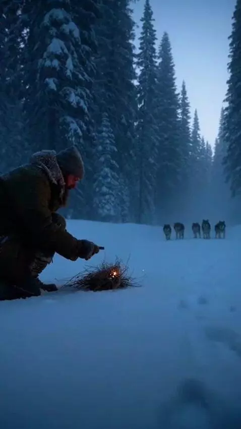 AI Video from prompt: A cinematic, ultra-realistic scene set in a snow