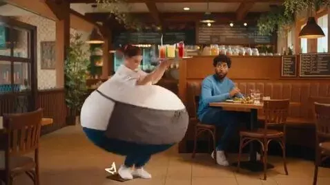 AI Video from prompt: Live-action style, bright and silly. A cozy rest