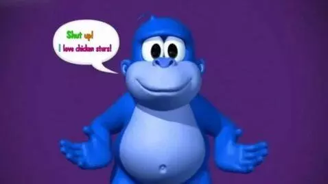 AI Video from prompt: The video starts with a blue monkey witha sprout