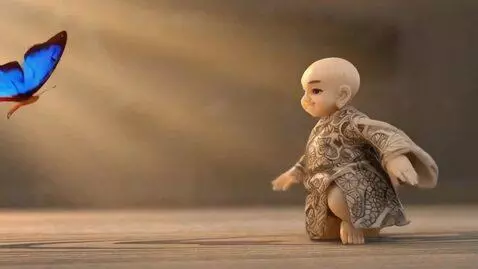 AI Video from prompt: The figurine comes to life and dances while look
