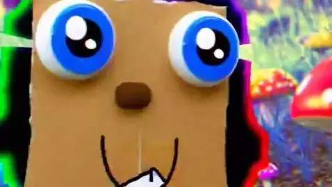 AI Video from prompt: an extremely chaotic ytp-styled video featuring 