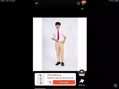 AI Video from prompt: A vietnamese student talk wearing school uniform