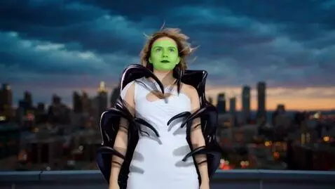 AI Video from prompt: Katherine Langford transforming into She-Venom, 