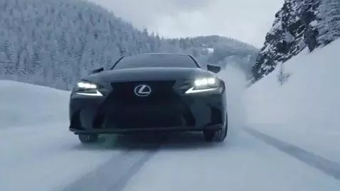 AI Video from prompt: A black 2022 Lexus IS 300 with a black hood gril