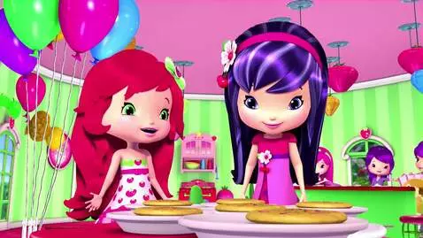 AI Video from prompt: Strawberry Shortcake and Cherry Jam are having a