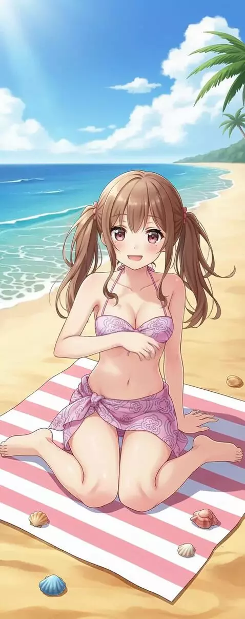AI Video from prompt: Have her poke her belly button.