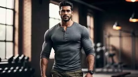 AI Video from prompt: handsome man, strong . huge manly sexy.