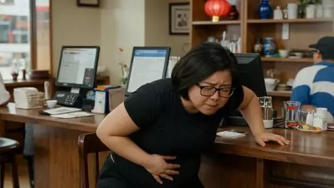 AI Video from prompt: The cashier counter in a small Chinese restauran