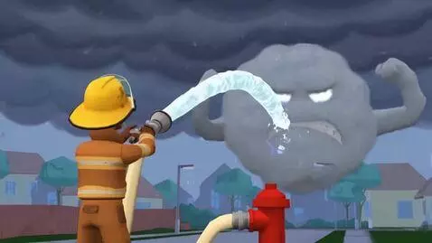 AI Video from prompt: Plotagon animation fight clouds