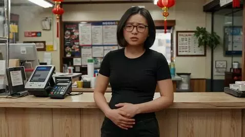 AI Video from prompt: The cashier counter in a small Chinese restauran