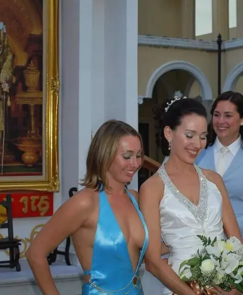 AI Video from prompt: In the presence of a female priest, witnesses in