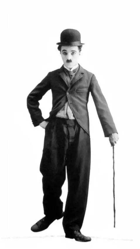 AI Video from prompt: A flash of light and Charlie Chaplin emerges fro
