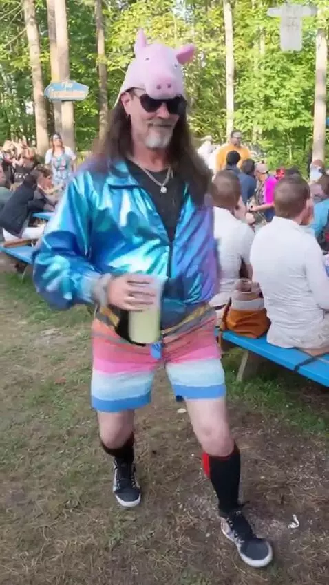 AI Video from prompt: *shakes his hips and dances to the music. * *Try
