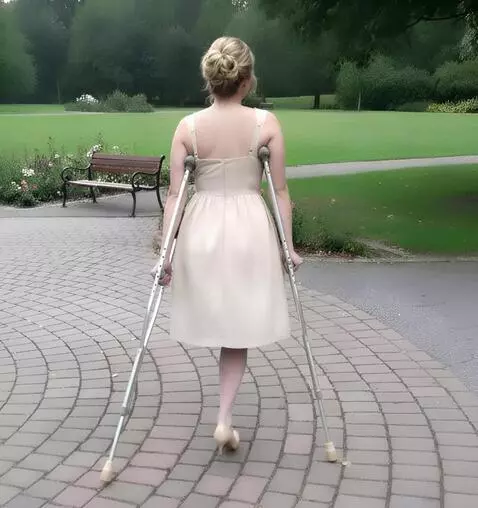 AI Video from prompt: The camera films a very beautiful one-legged amp