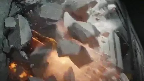 AI Video from prompt: Scene 1 (0–3 sec)  Close-up of the superhero "Th