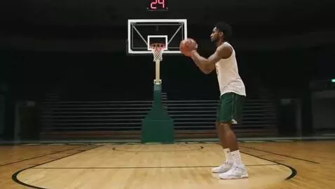 AI Video from prompt: Create a person shooting free throws