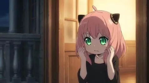 AI Video from prompt: Anime scene, little girl with pink hair and gree
