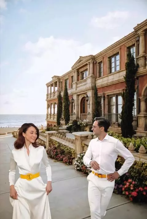 AI Video from prompt: A man in a white shirt, white trousers, white so