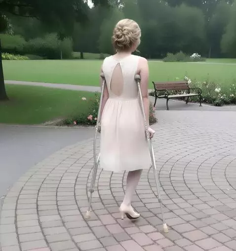 AI Video from prompt: The camera films a very beautiful one-legged amp