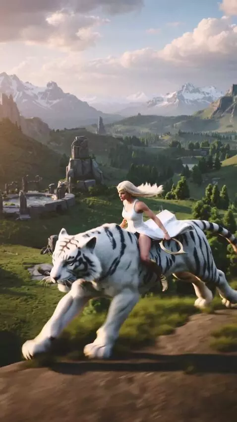 AI Video from prompt: Luna,game character in game DOTA2,wacrfat3, epic