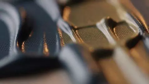 AI Video from prompt: Extreme macro close-up of an oil painting's canv