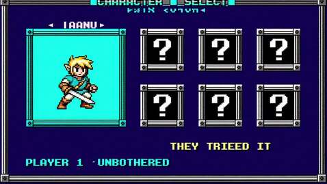 Level 0 — 8-bit world Character select screen Re