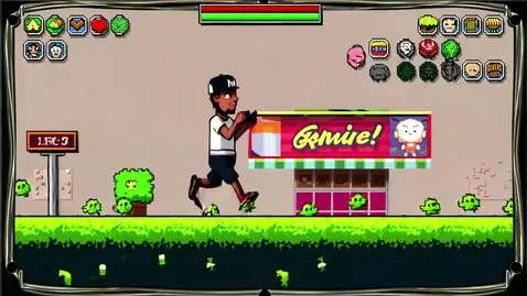 AI Video from prompt: Level 1 — 8-bit world Haters as low-level slime 
