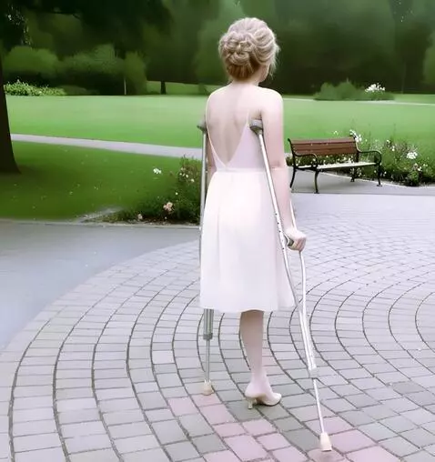 AI Video from prompt: The camera films a very beautiful one-legged amp